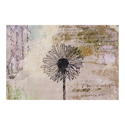 Shabby Dandelion 2.55m x 3.84m Textured Matt Peel & Stick Wall Mural East Urban Home