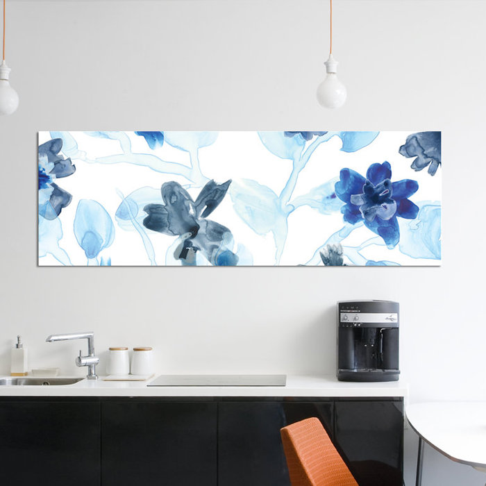 East Urban Home Blue Gossamer Garden V Graphic Art Print On