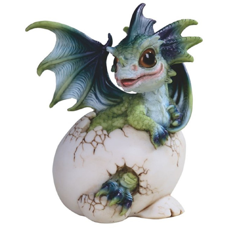 Trinx Dragon Baby In Egg Figurine Wayfair