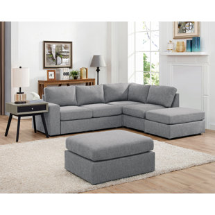 Go to store & view more images Gosnell Reversible Modular Sectional with Ottoman by Greyleigh