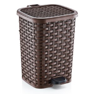 Plastic 6.8 Gallon Step On Trash Can