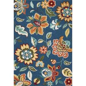 Hand-Tufted Blue/Orange Area Rug