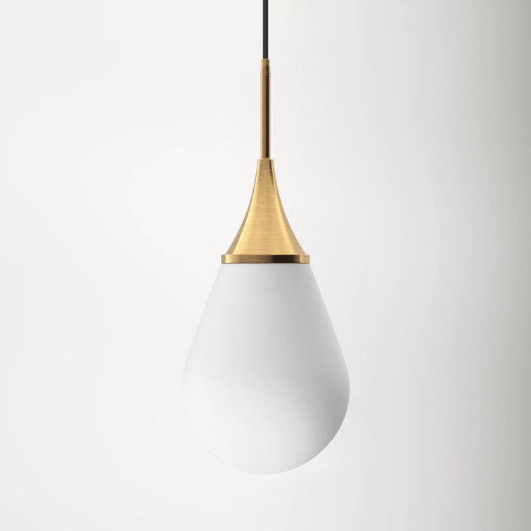 white teardrop pendant light