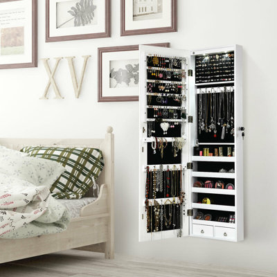 Argante Over The Door Jewelry Armoire with Mirror