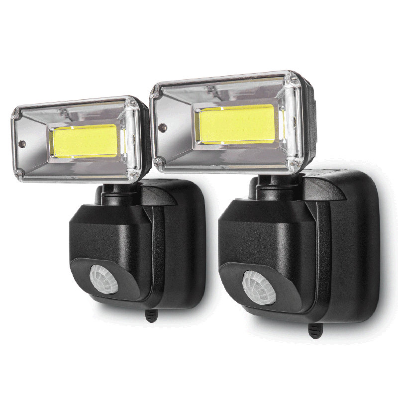 Home Zone Security 36 Watt Led Dusk To Dawn Battery Powered Outdoor Security Area Light With Motion Sensor Lights Pack Of 2 Wayfair