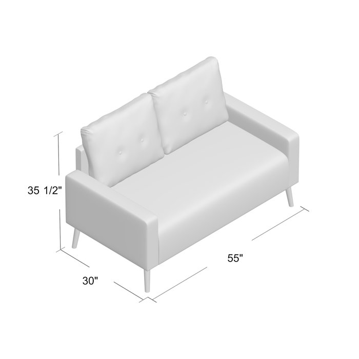 Ramsdell Mid Century Standard Loveseat Ramsdell Mid Century Standard Loveseat