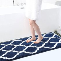 LUXURY100% Cotton Soft Woven Design Heavy Bath Mat Rug New Pedestal Set Bathroom 