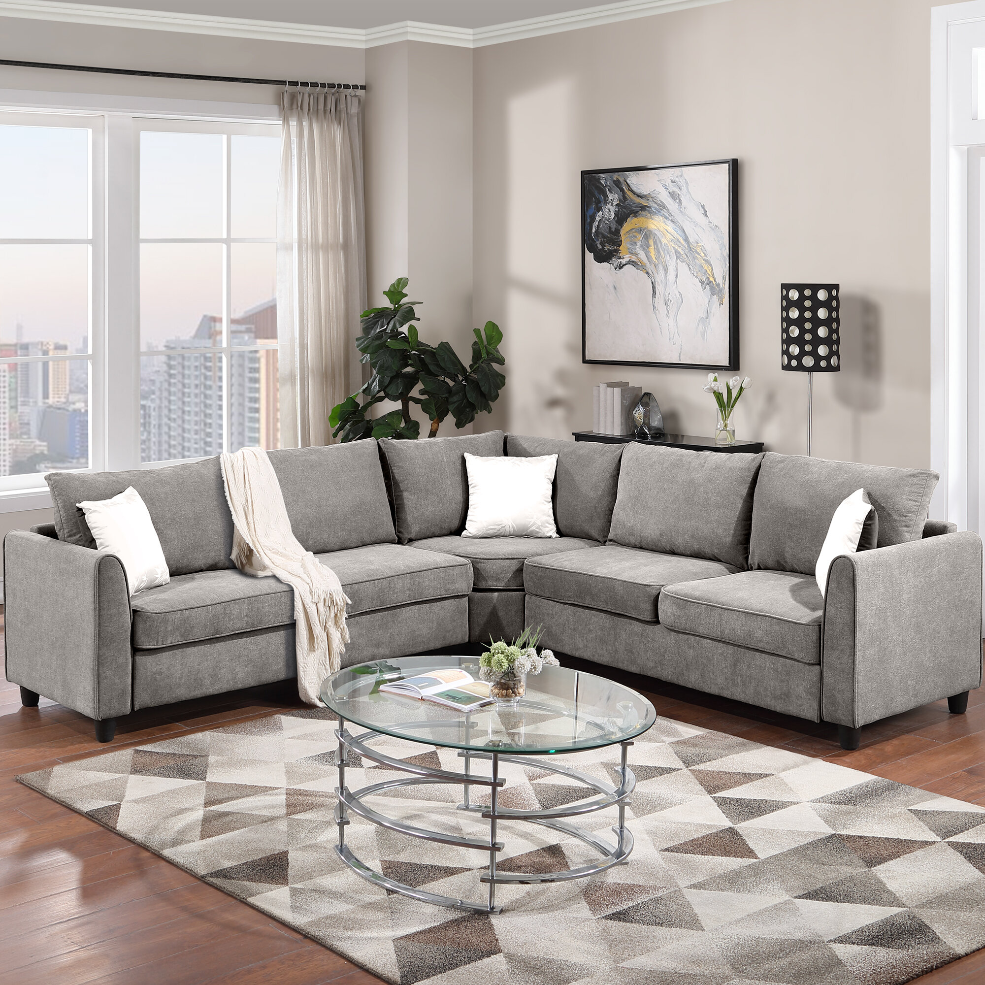 Details about   Home Life Upholstered Sofa Linen 3 Person Couch  Contemporary Pocket Coil 78" 