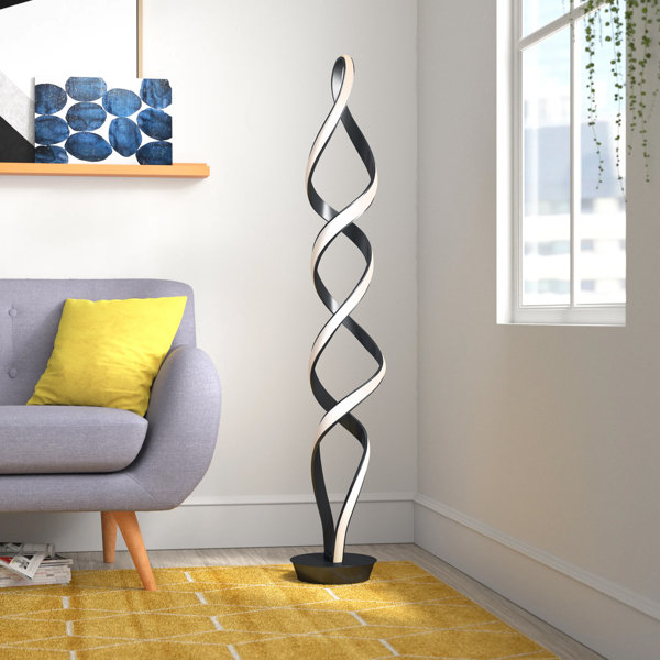 orren ellis clarkedale led floor lamp