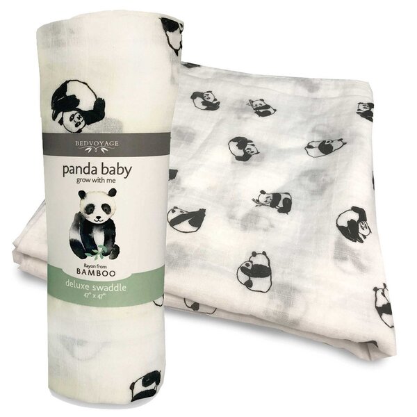 Panda Receiving Blankets Panda Swaddle Blanket Panda Baby Blanket Extra Large Panda Baby Blankets Gray Panda Flannel Receiving Blanket