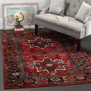 Barrera Red/Black Area Rug