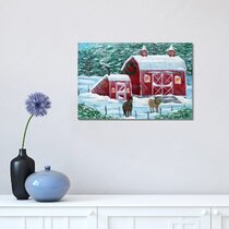 Details about   Winter Barn Red Door 12X16 Inch Framed Art Print 