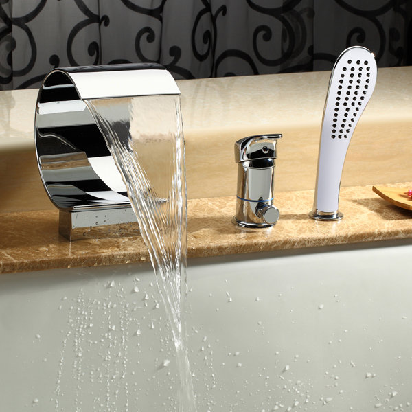 Kokols Single Handle Deck Mount Tub Faucet with Hand Shower ... Kokols Single Handle Deck Mount Tub Faucet with Hand Shower ...