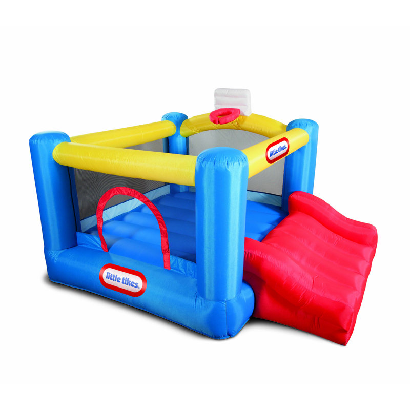 little tikes bouncy castle slide into ball pit