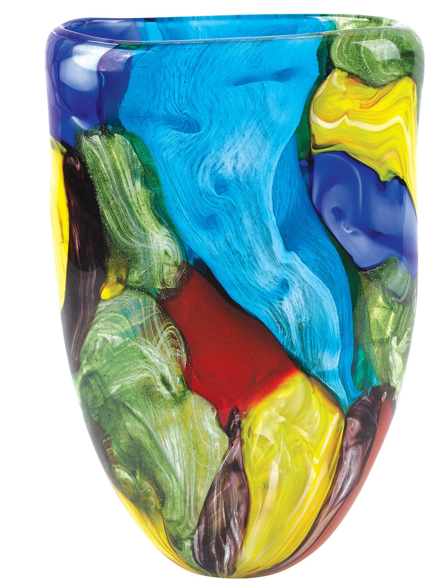 Brayden Studio Brayson Multicolor 11 Indoor Outdoor Glass Table Vase Wayfair