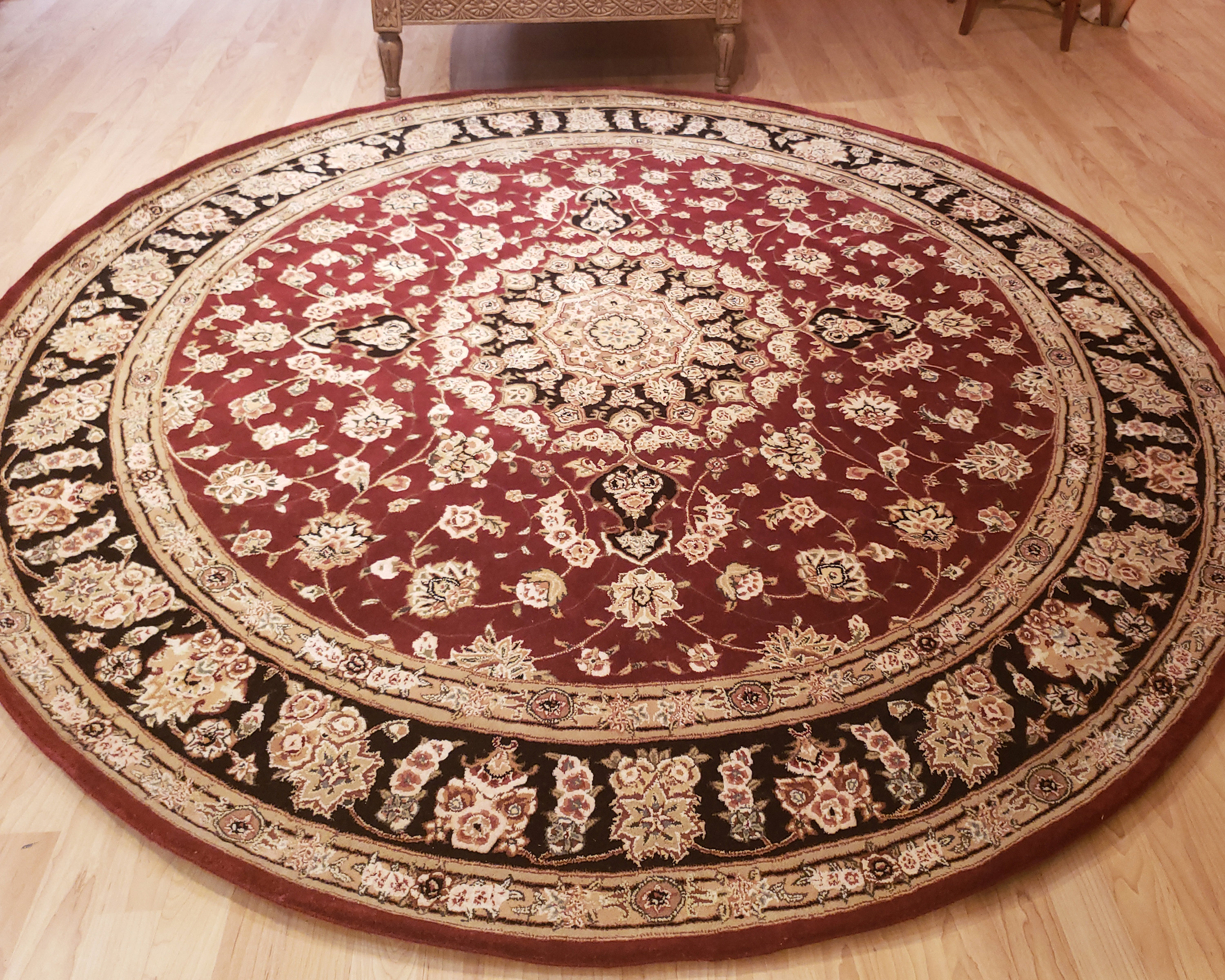 American Home Rug Co. Oriental Handmade Tufted Wool/Silk Burgundy/Red