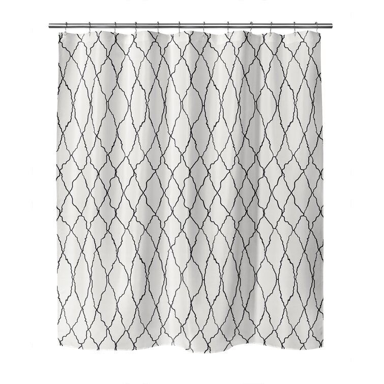Riet Metafoor nicht Latitude Run® Strattenburg Geometric Single Shower Curtain | Wayfair