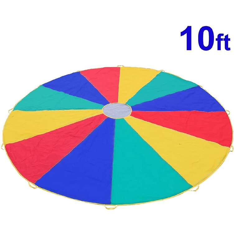 Sonyabecca Parachute Play Parachute 20ft with 16 Handles for Kids Cooperation Group Play 