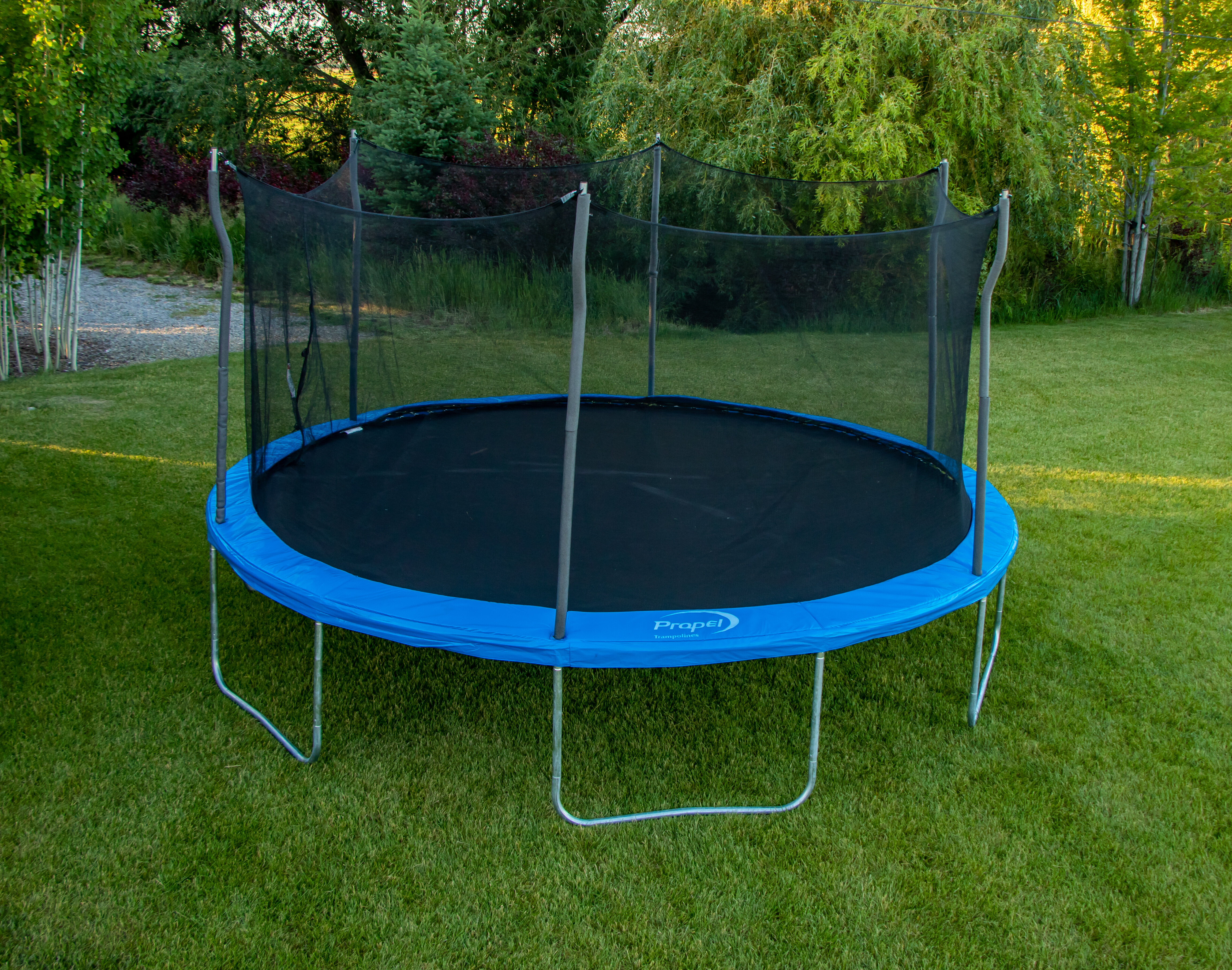 Velocity 16ft Black Trampoline with Safety Enclosure 
