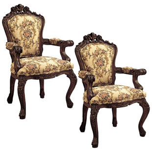 Carved Armchair (Set Of 2) by Design Toscano Herry Up