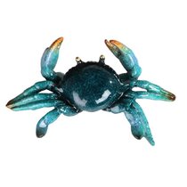 Polished Silver Resin Crab Ornament Indoor Home Bathroom Sea life Nautical Décor 