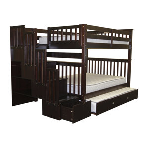 Whirlpool Full over Full Bunk Bed with Full Trundle by Viv + Rae