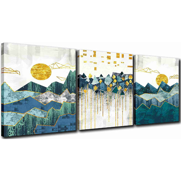 Red Barrel Studio® 3 Piece Wrapped Canvas Painting Set | Wayfair
