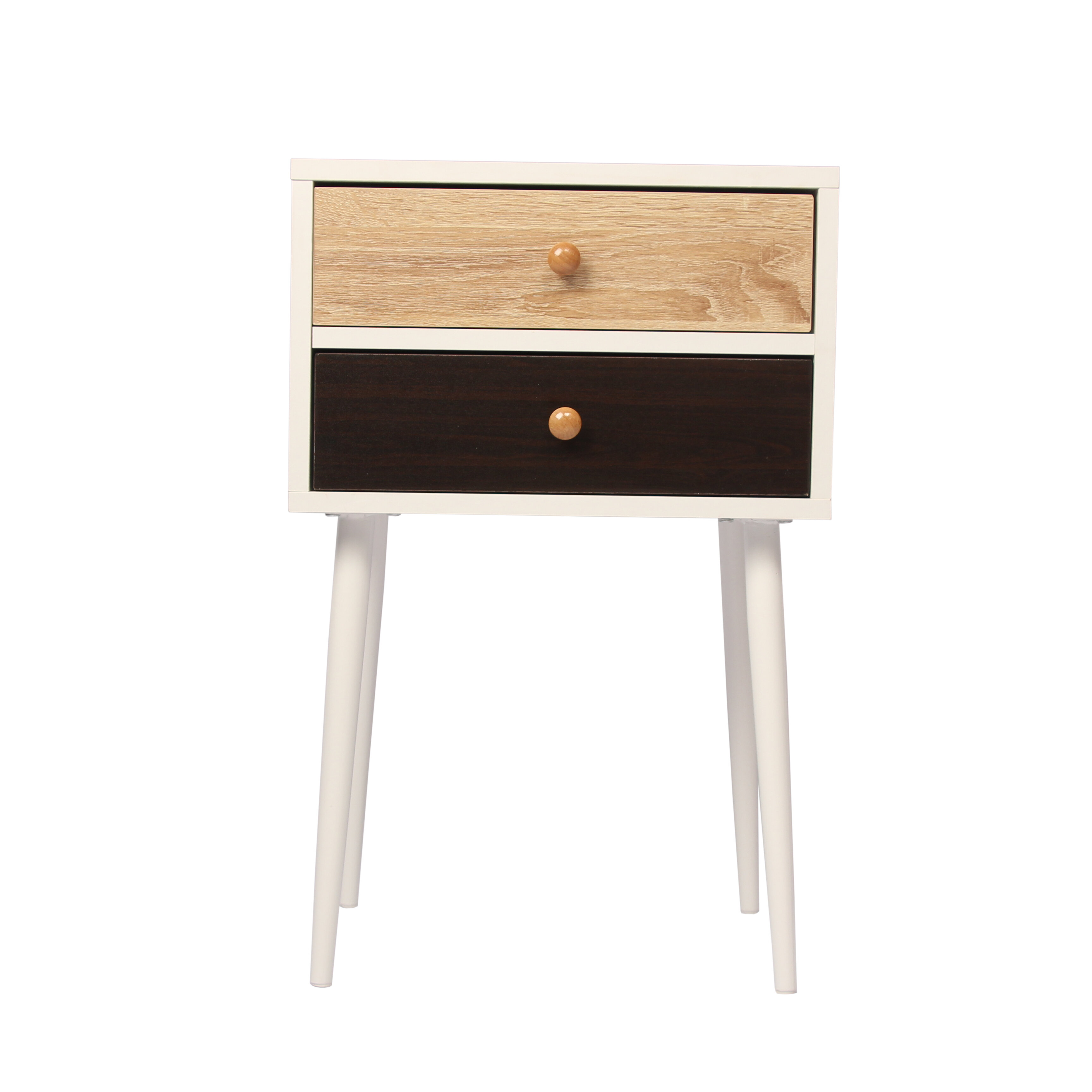 Corrigan Studio Mukul 2 Drawer Solid Wood Nightstand In White Wayfair