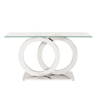 Langer Stainless Steel Console Table by Orren Ellis 2019 Sale