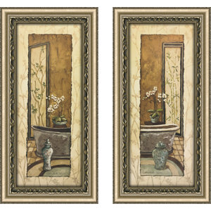 'Oriental Bath I' 2 Piece Framed Print Set