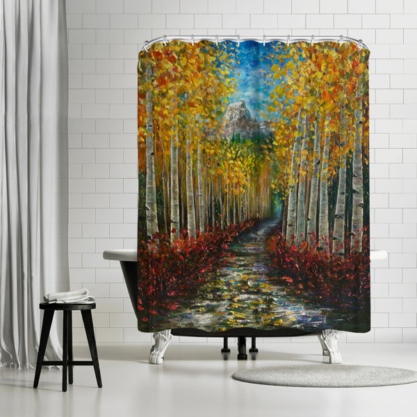 East Urban Home Olena Art Nelly Creek Single Shower Curtain Wayfair