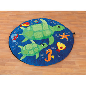 Ocean Life Turtles Kids Rug