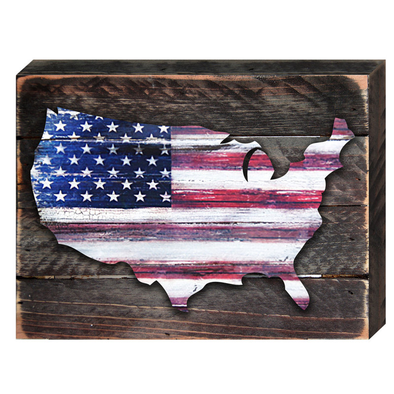 Designocracy Usa Map Vintage Americana Wall Decor Wayfair