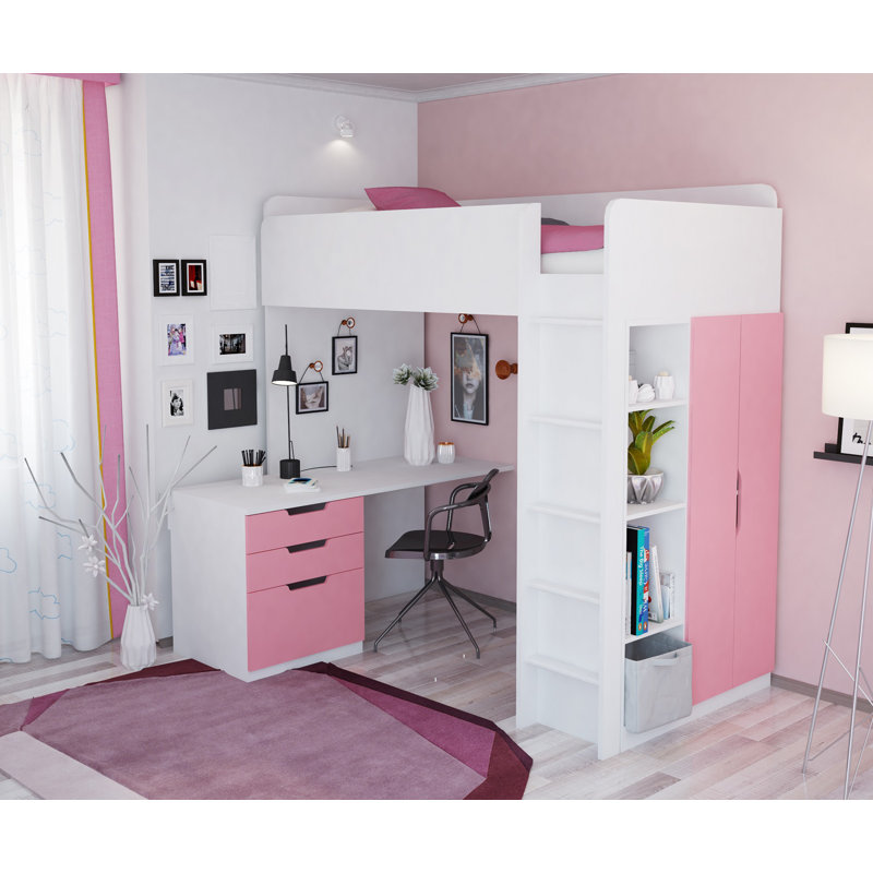 Isabelle Max Hochbett Adriana Mit Mobel Set 90 X 200 Cm Bewertungen Wayfair De