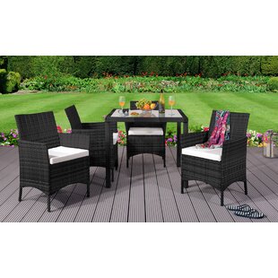 Katarina 4 Seater Dining Set With Cushions By Sol 72 Outdoor