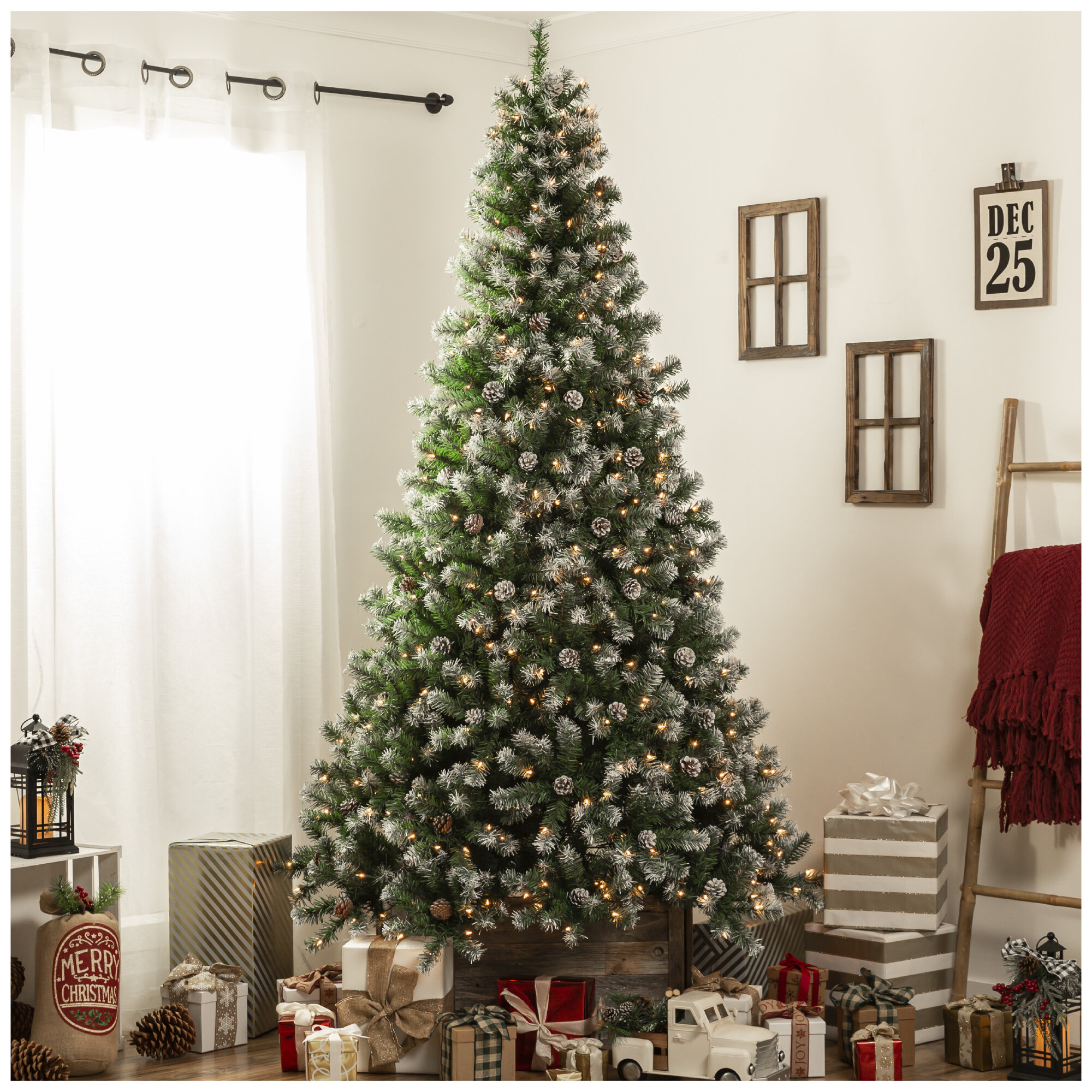 6FT Classic Pre-lit Spruce Artificial Christmas Tree w/ 250 Clear Light & Stand 