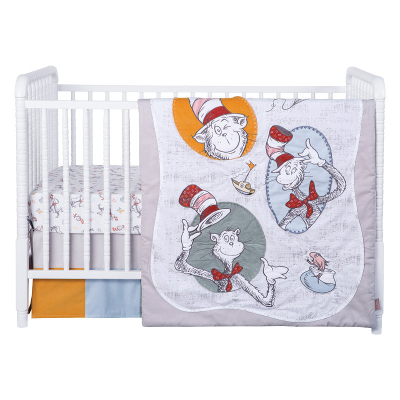 Trend Lab Dr Seuss Classic Cat In The Hat 3 Piece Crib Bedding