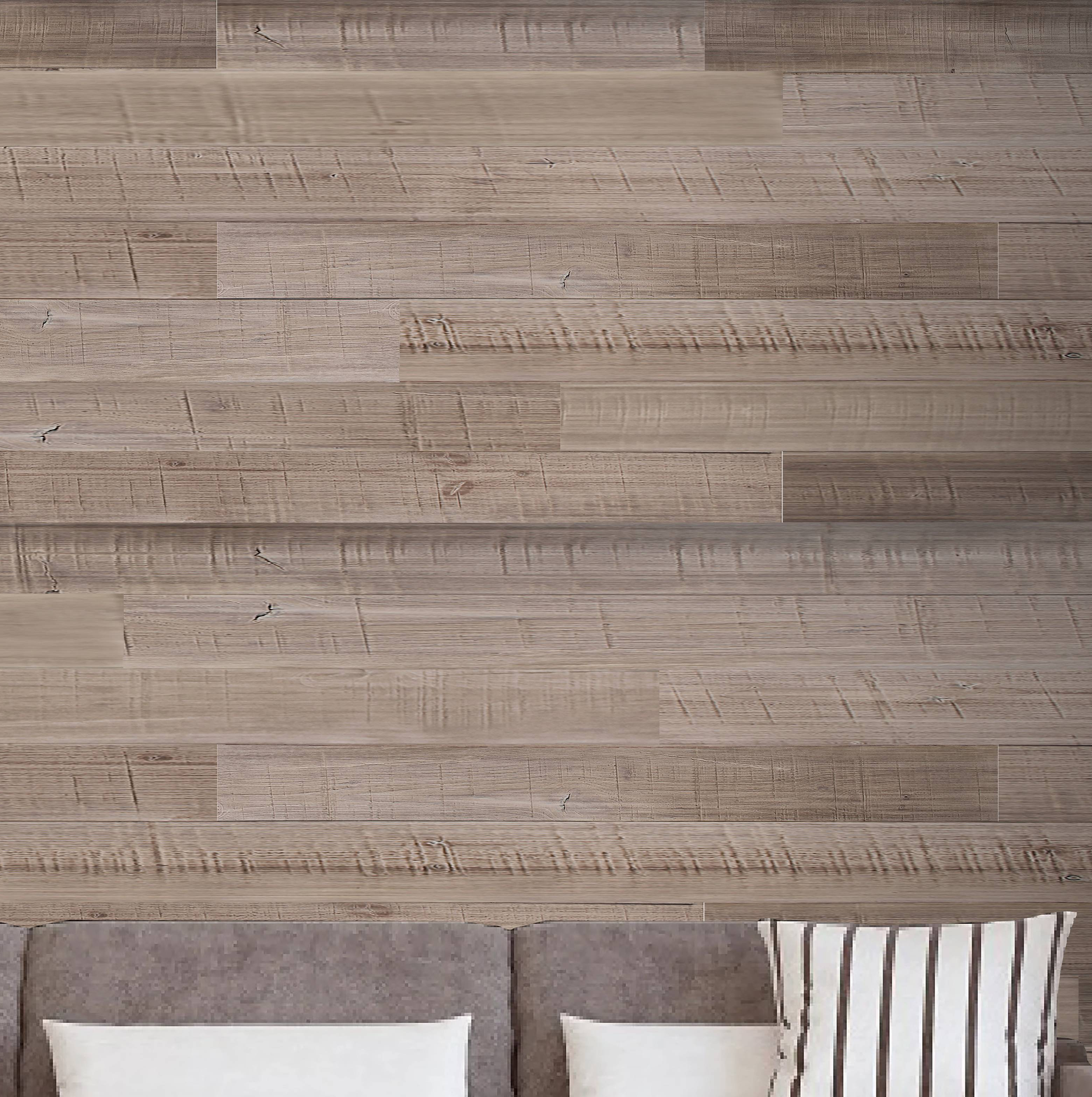Porpora 5" x 45" Reclaimed Peel and Stick Solid Wood Wall Paneling in