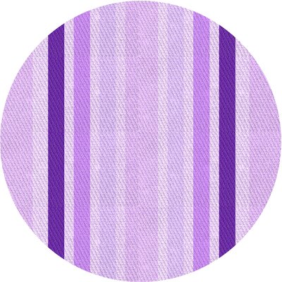 Pilger Abstract Wool Purple Area Rug East Urban Home Rug Size: Round 3'