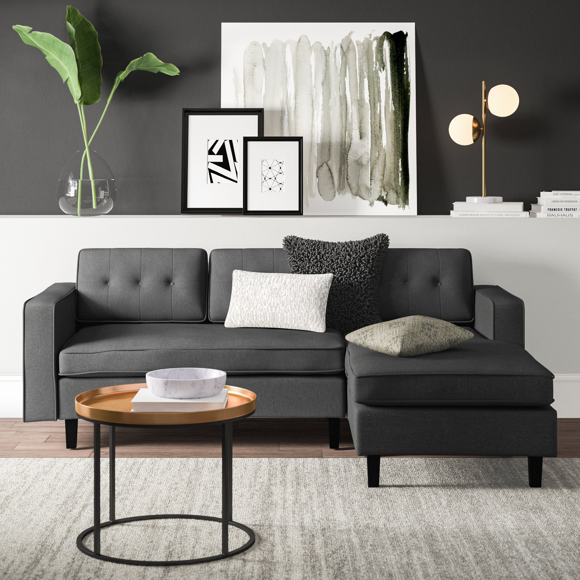 Mercury Row Norwood 84 Reversible Sectional Reviews Wayfair