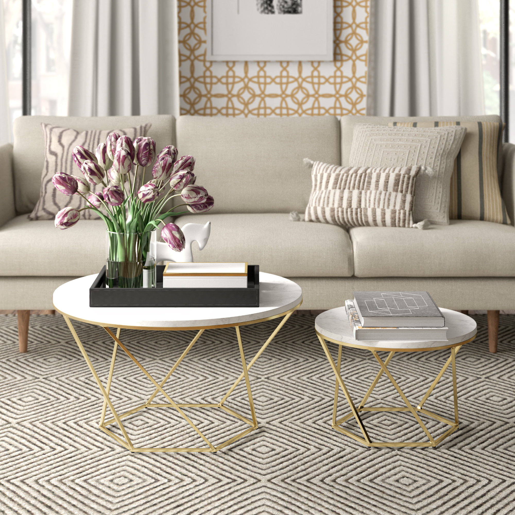 Vittorio Nesting 2 Piece Coffee Table Set Reviews Joss Main Vittorio Nesting 2 Piece Coffee Table