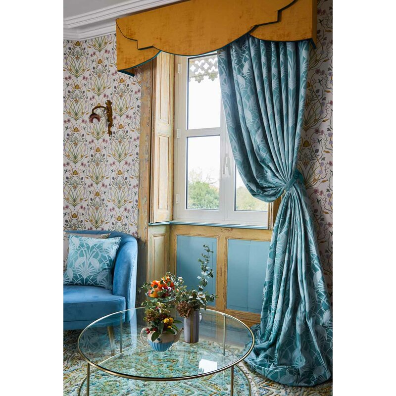 The Chateau By Angel Strawbridge Deco Heron Tape Pencil Pleat Room Darkening Curtains Reviews