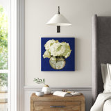 'White Hydrangeas I' Wrapped Canvas Painting on Canvas
