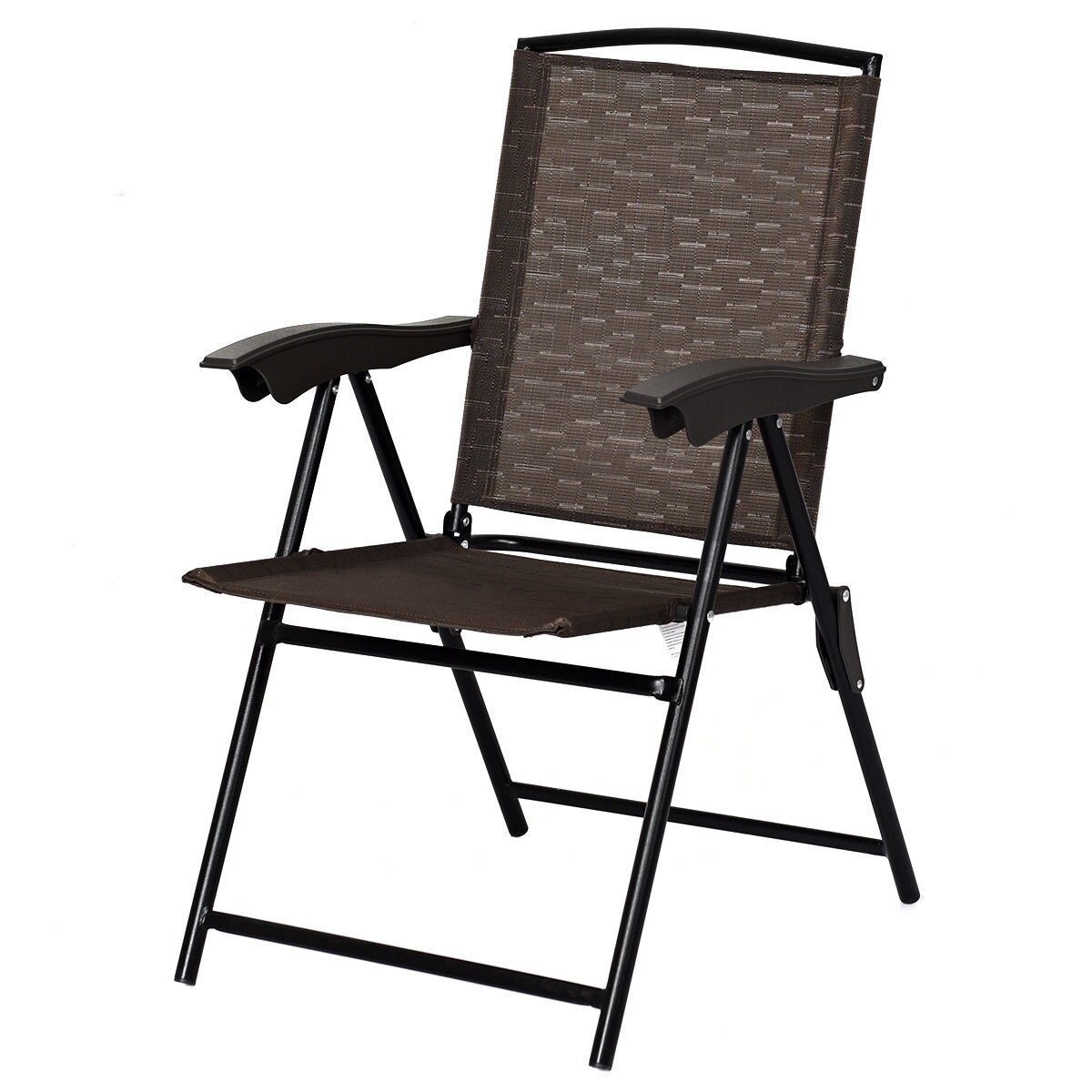 folding sling chairs with armrest