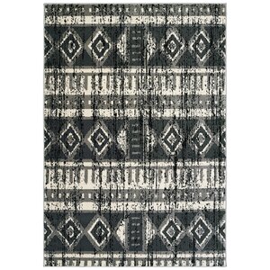 Virdi Anthracite Gray/Black Area Rug