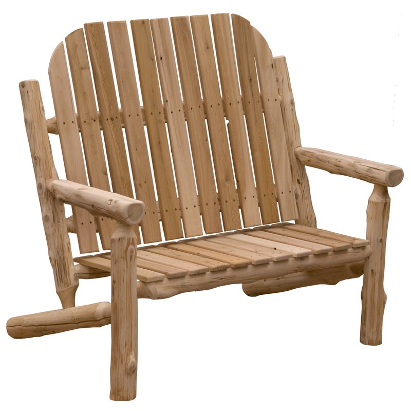 Millwood Pines Mabe Two Person Solid Wood Adirondack Chair Wayfair