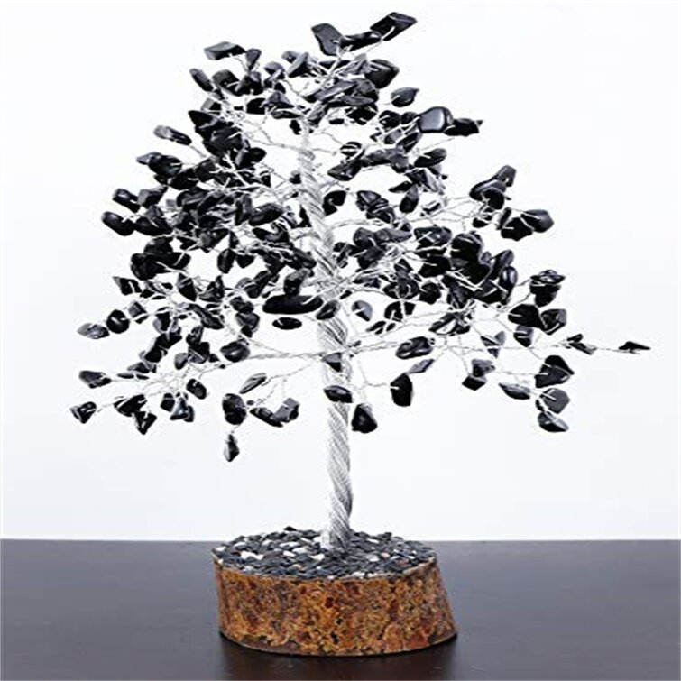 Black Tourmaline Tree Home Décor Crystal Tree Bonsai Luck Gift 