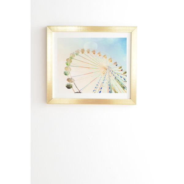 East Urban Home Ferris Wheel Framed Photographic Print Wayfair