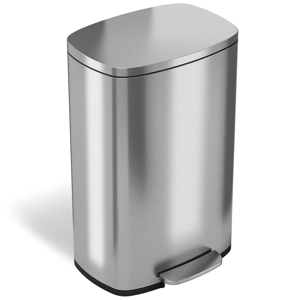 itouchless SoftStep Deodorizer Stainless Steel 13 Gallon Step on Trash Can  & Reviews | Wayfair