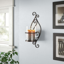 Small Libra Filigree Teardrop Wall Candle Sconce 
